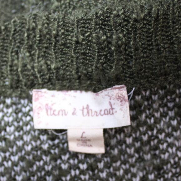 Hem & Thread Green Star Sweater Size L - Picture 5 of 6